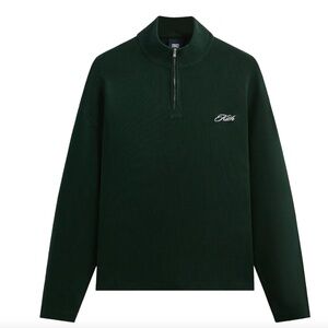 KITH HASTINGS QUARTER ZIP PULLOVER - STADIUM - HUNTER GREEN - XL
